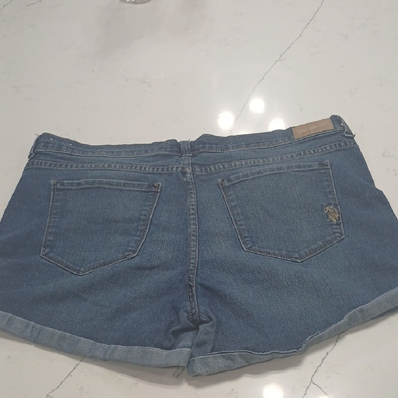 Women's Blue Denim Shorts - Picture 7 of 13